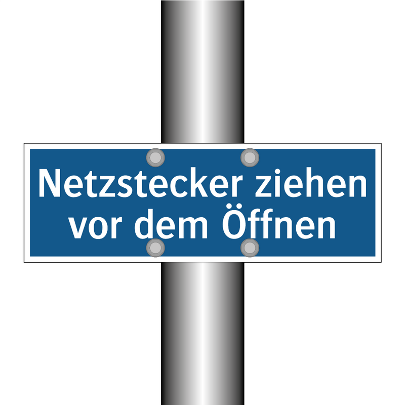 Netzstecker ziehen vor dem Öffnen