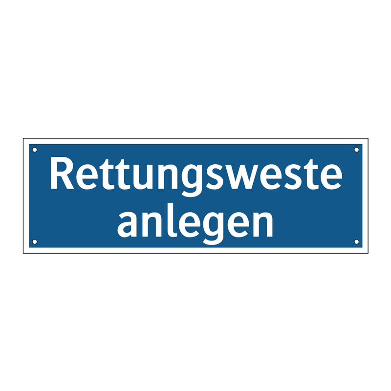 Rettungsweste anlegen
