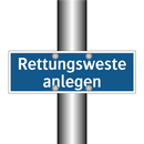 Rettungsweste anlegen