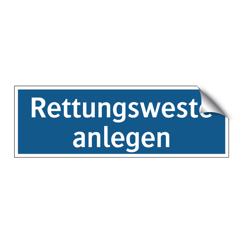 Rettungsweste anlegen
