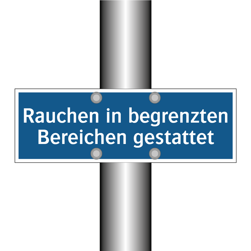 Rauchen in begrenzten Bereichen gestattet