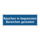 Rauchen in begrenzten Bereichen gestattet