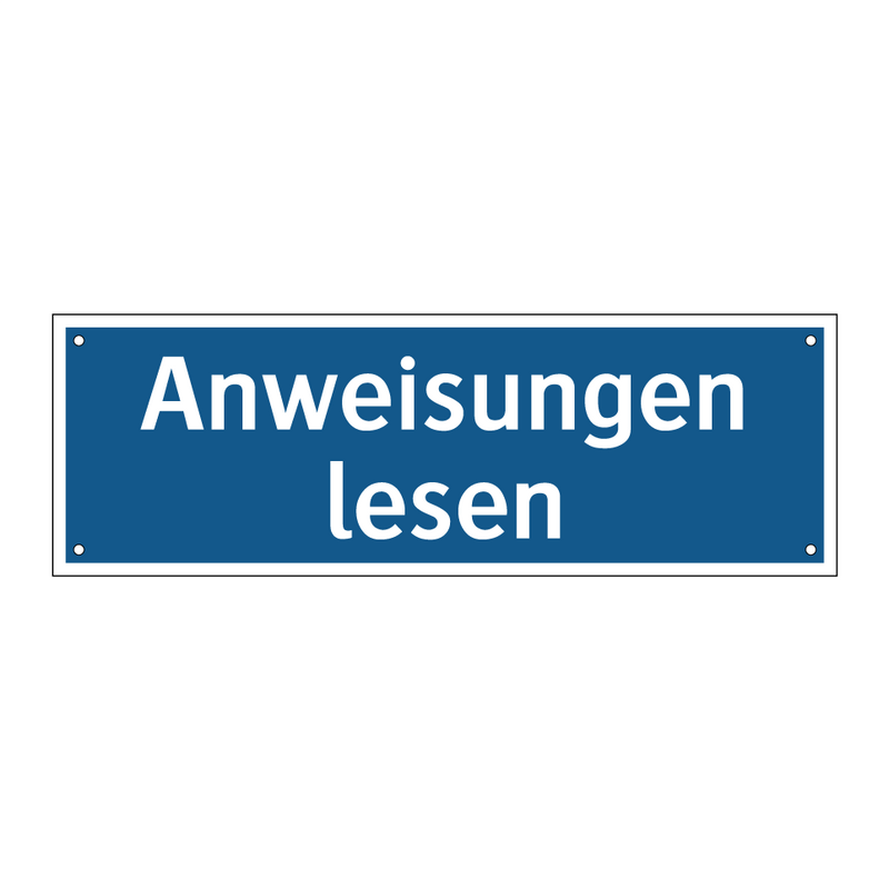 Anweisungen lesen