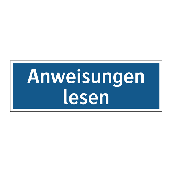 Anweisungen lesen