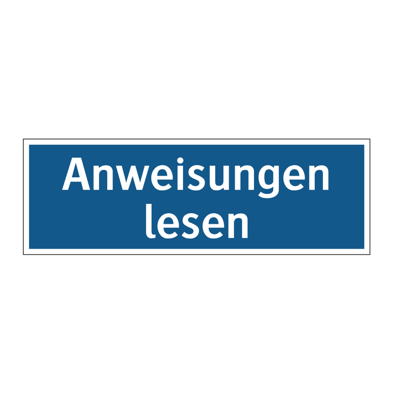 Anweisungen lesen