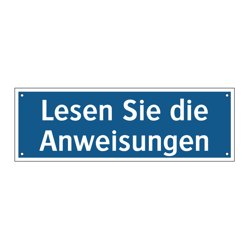 Lesen Sie die Anweisungen
