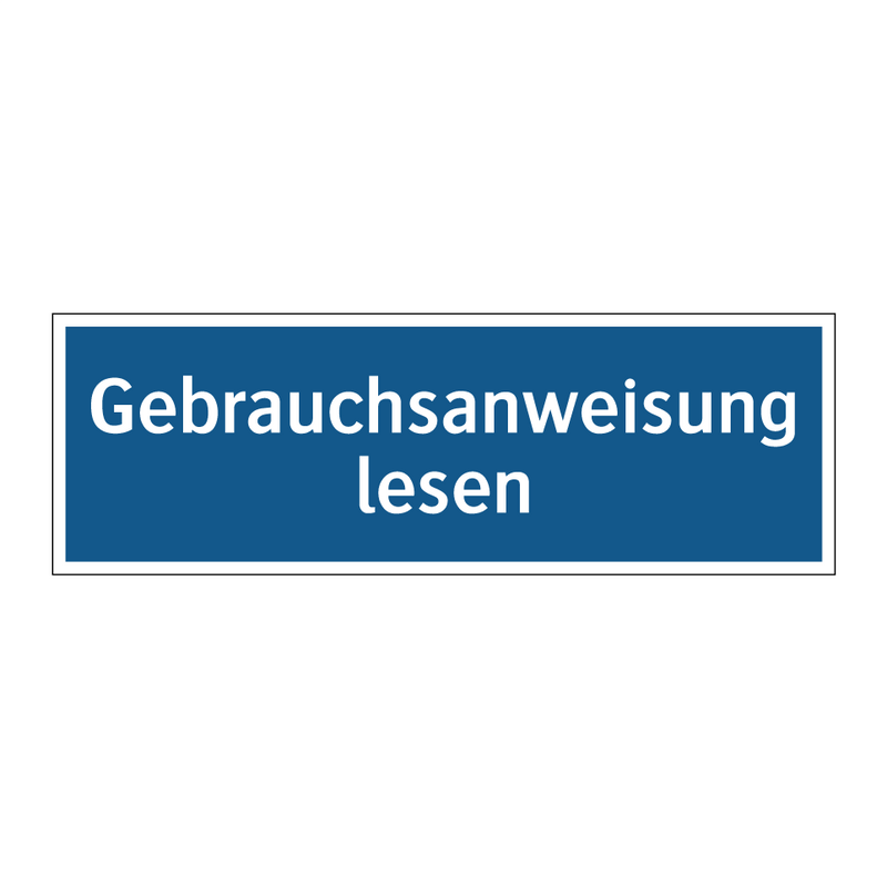 Gebrauchsanweisung lesen