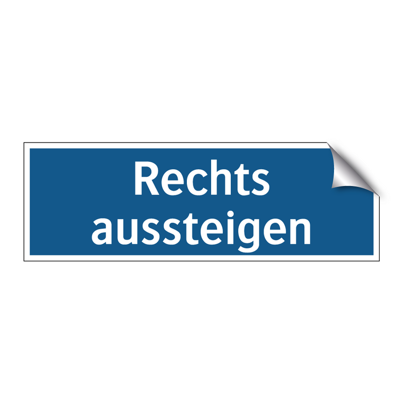 Rechts aussteigen