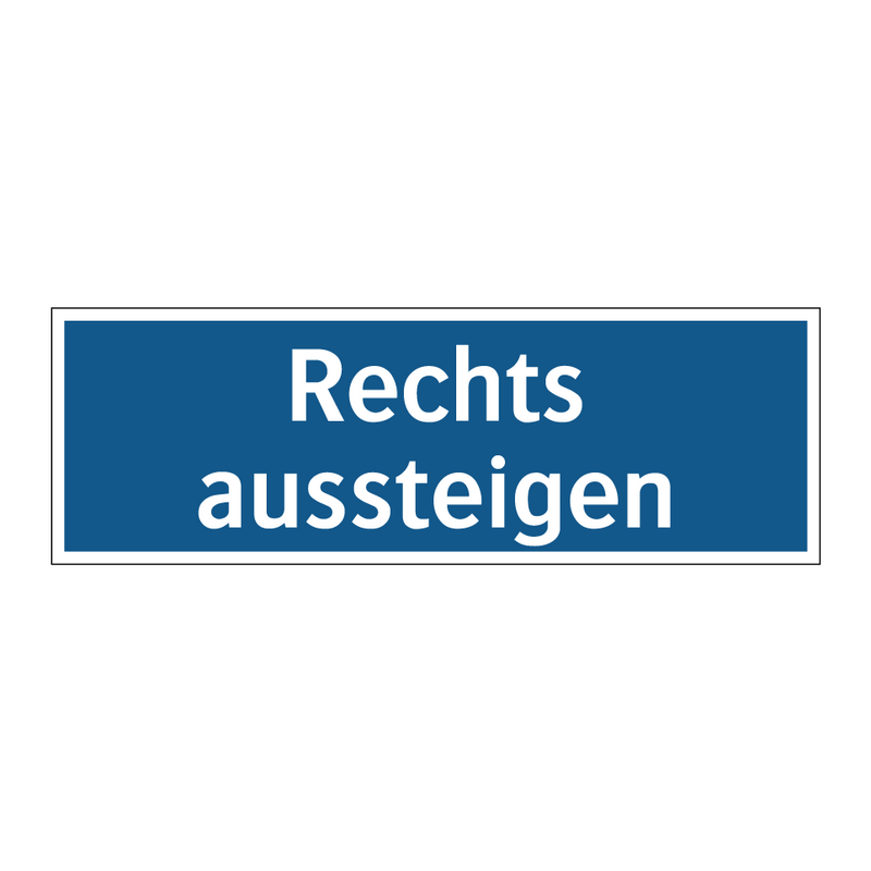 Rechts aussteigen