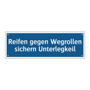 Reifen gegen Wegrollen sichern Unterlegkeil