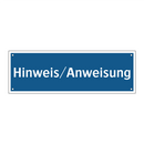 Hinweis/Anweisung