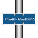 Hinweis/Anweisung