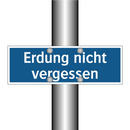 Erdung nicht vergessen