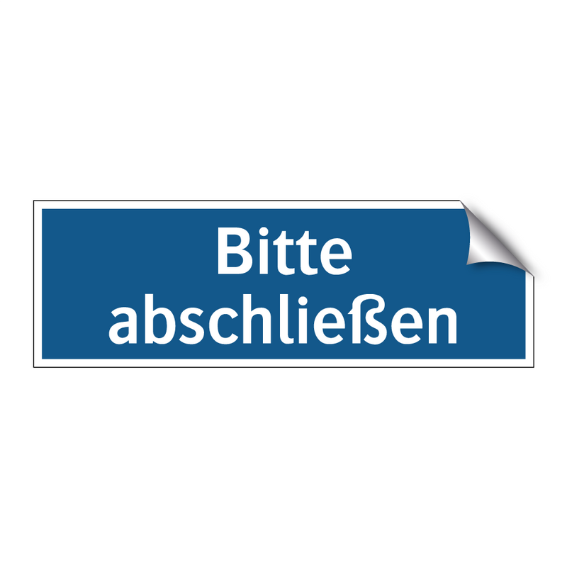 Bitte abschließen