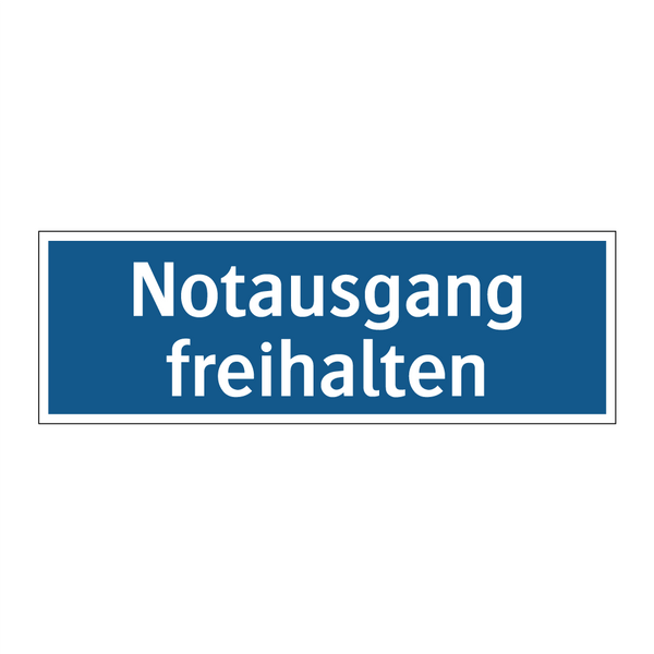 Notausgang freihalten