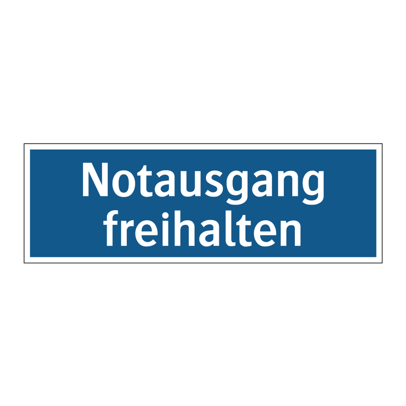 Notausgang freihalten