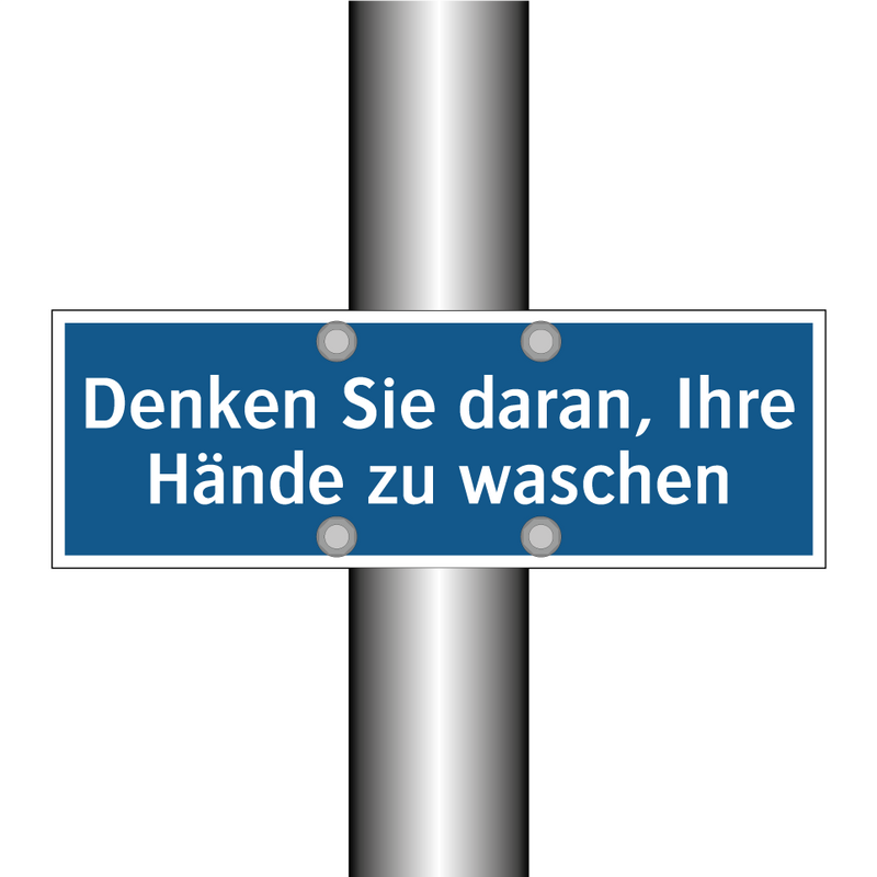 Denken Sie daran, Ihre Hände zu waschen