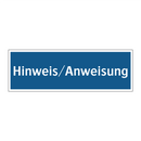 Hinweis/Anweisung