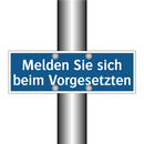 Melden Sie sich beim Vorgesetzten