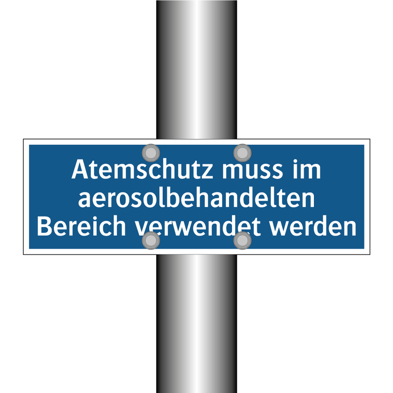 Atemschutz muss im aerosolbehandelten Bereich verwendet werden