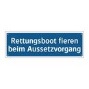Rettungsboot fieren beim Aussetzvorgang