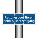 Rettungsboot fieren beim Aussetzvorgang