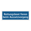 Rettungsboot fieren beim Aussetzvorgang