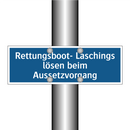 Rettungsboot- Laschings lösen beim Aussetzvorgang