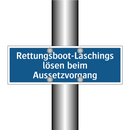 Rettungsboot-Laschings lösen beim Aussetzvorgang