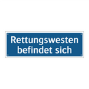 Rettungswesten befindet sich