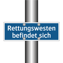 Rettungswesten befindet sich