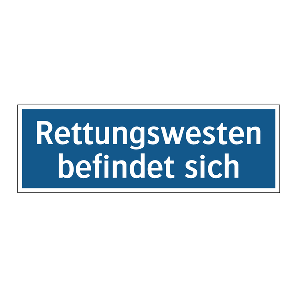 Rettungswesten befindet sich