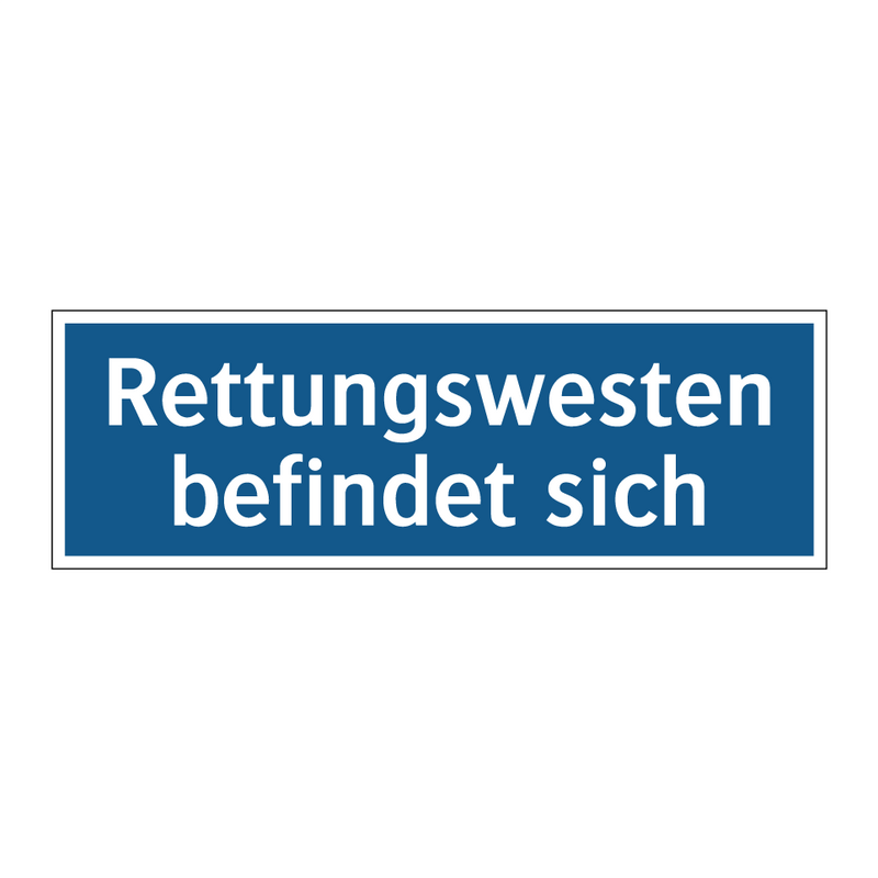 Rettungswesten befindet sich