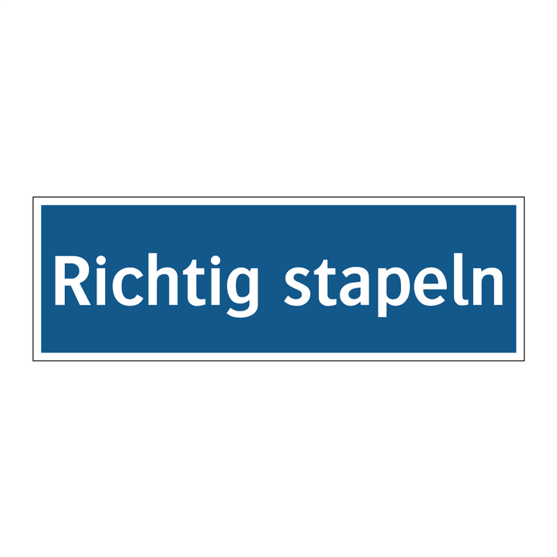 Richtig stapeln
