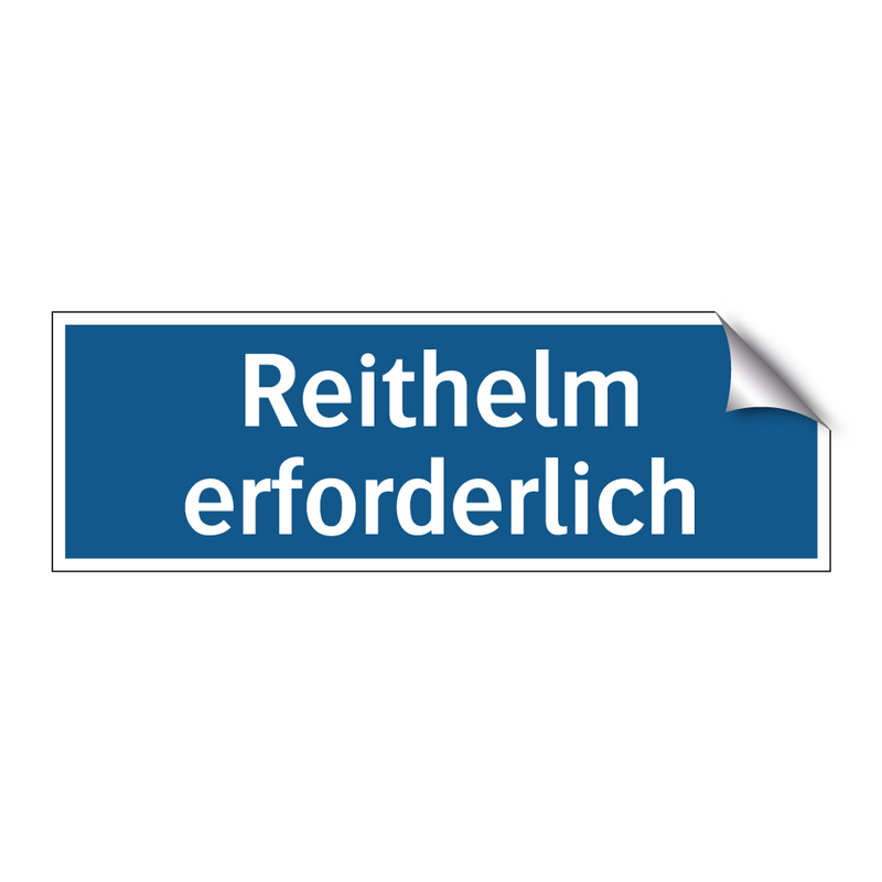 Reithelm erforderlich