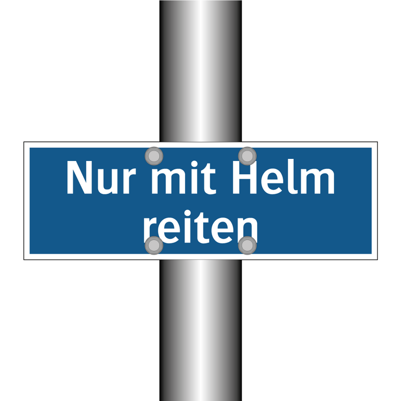 Nur mit Helm reiten