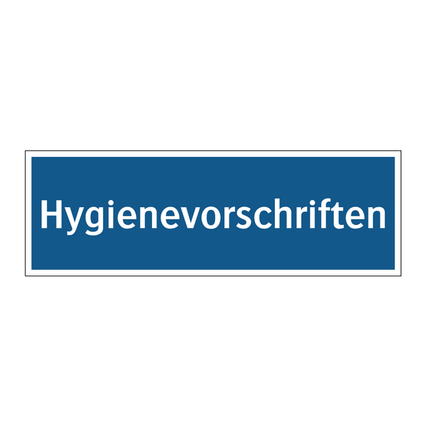 Hygienevorschriften