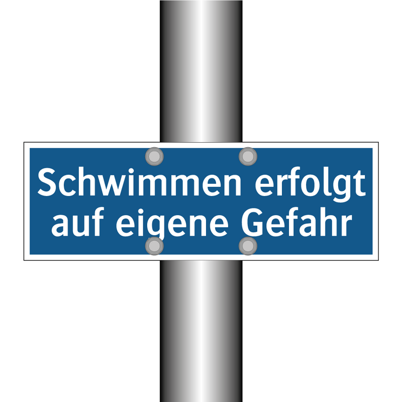 Schwimmen erfolgt auf eigene Gefahr