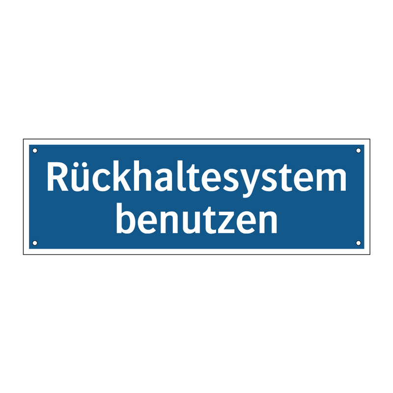 Rückhaltesystem benutzen