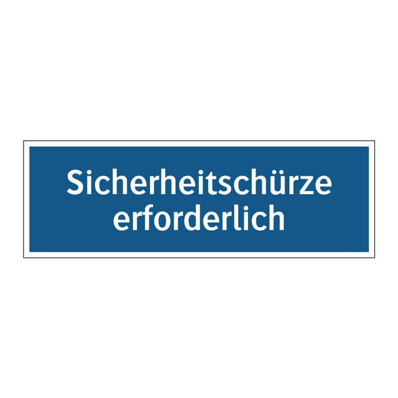 Sicherheitschürze erforderlich