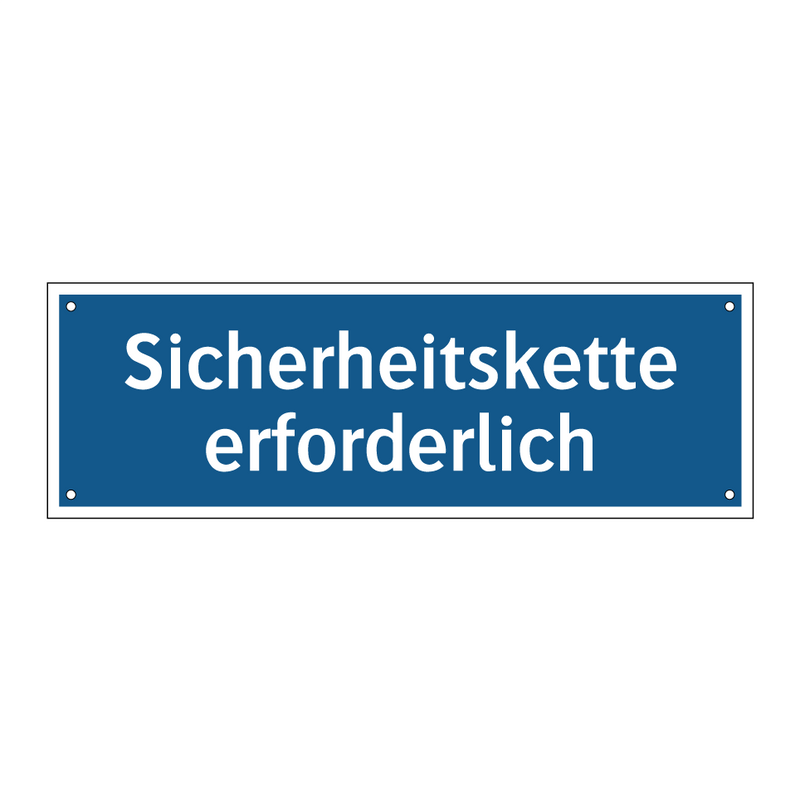Sicherheitskette erforderlich