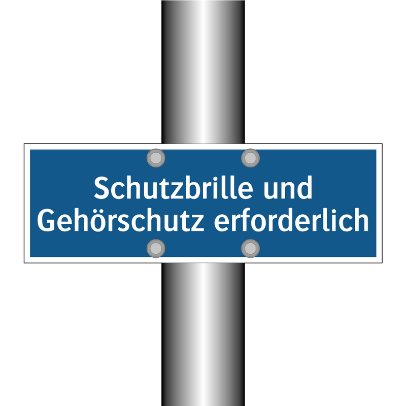 Schutzbrille und Gehörschutz erforderlich