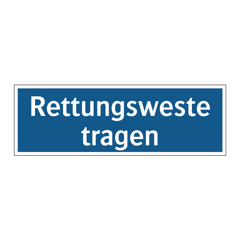 Rettungsweste tragen