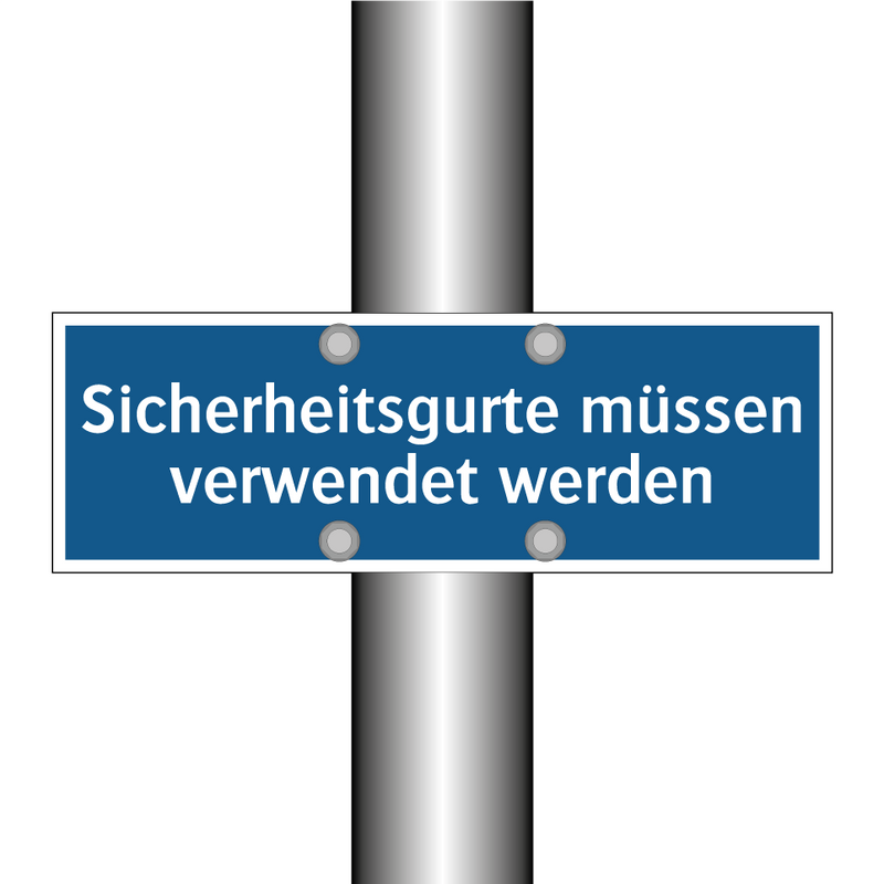 Sicherheitsgurte müssen verwendet werden