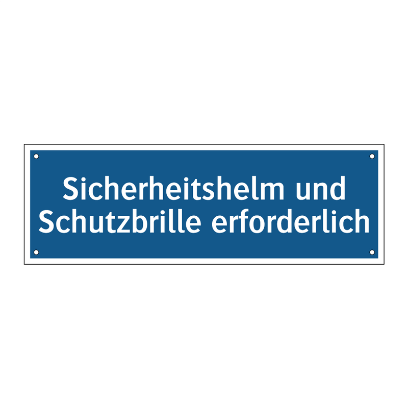 Sicherheitshelm und Schutzbrille erforderlich