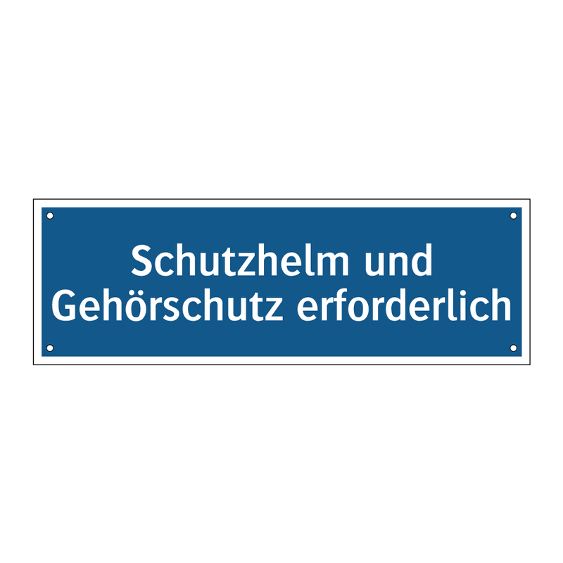 Schutzhelm und Gehörschutz erforderlich