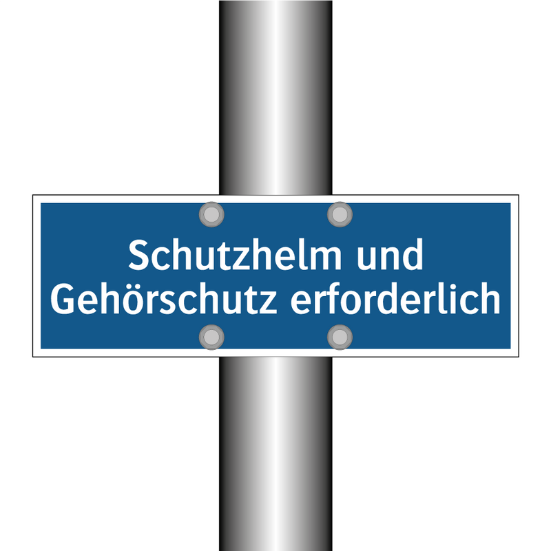 Schutzhelm und Gehörschutz erforderlich