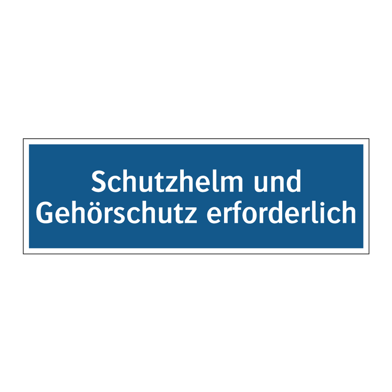 Schutzhelm und Gehörschutz erforderlich