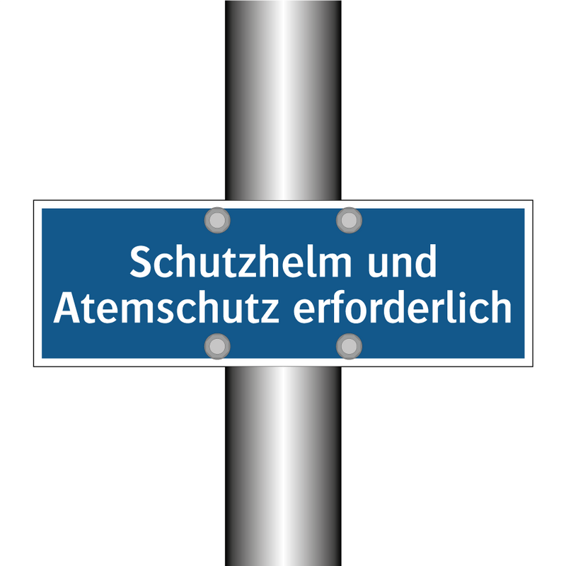 Schutzhelm und Atemschutz erforderlich