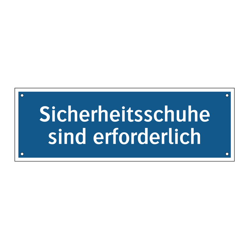 Sicherheitsschuhe sind erforderlich
